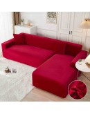 Husa elastica pentru coltar, bordo, catifea