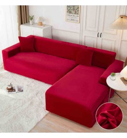 Husa elastica pentru coltar, bordo, catifea