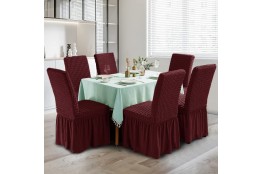Set 6 huse elastice pentru scaune, cu volan, grena