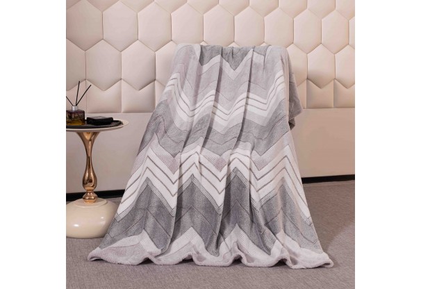 Patura microfibra zig-zag