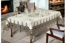 Fata de masa Linda, din catifea, cu 8 servetele , 160x220 cm