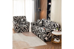 husa canapea 3 locuri elastica, cu imprimeu zebra