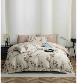 Set lenjerie finet, 6 piese, bej si roz pudra