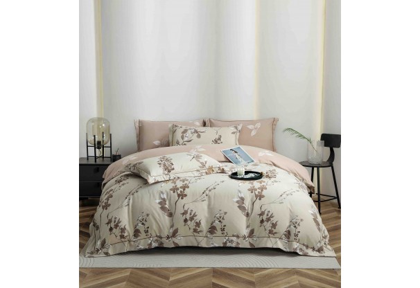 Set lenjerie finet, 6 piese, bej si roz pudra