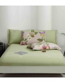 Set lenjerie finet, 6 piese, verde si roz pudra