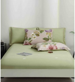 Set lenjerie finet, 6 piese, verde si roz pudra