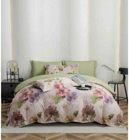 Set lenjerie finet, 6 piese, verde si roz pudra