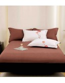 Set lenjerie finet, 6 piese, maro si roz pudra