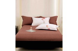 Set lenjerie finet, 6 piese, maro si roz pudra