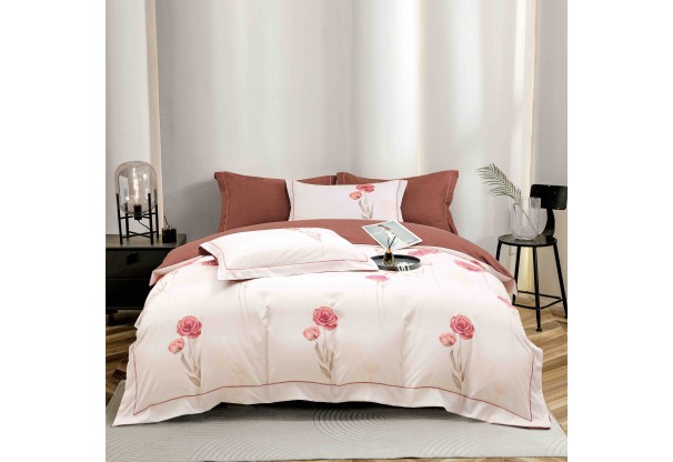 Set lenjerie finet, 6 piese, maro si roz pudra