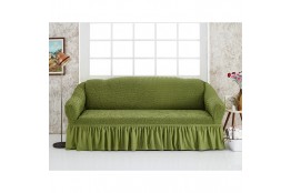 Husa elastica pentru canapea 3 locuri,  verde