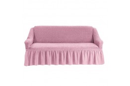 Husa elastica pentru canapea 3 locuri,  roz