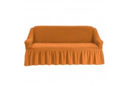 Husa elastica pentru canapea 3 locuri,  mustar orange