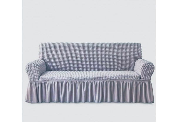 Husa elastica pentru canapea 3 locuri,  gri