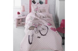 Cuvertura de pat, matlasata, 1 persoana (Paris Love)